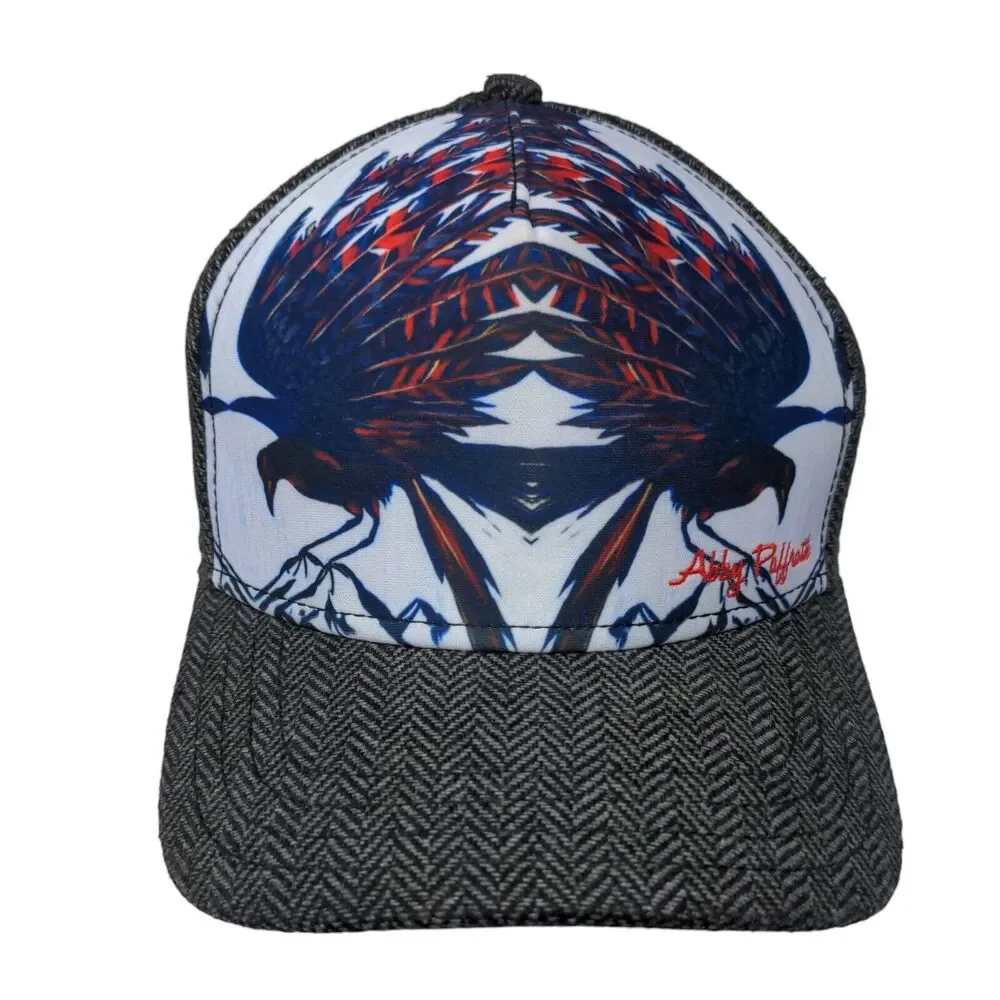 Art by Abby Paffrath Snapback Hat Multicolor OSFA Herringbone Livin Lovin Life